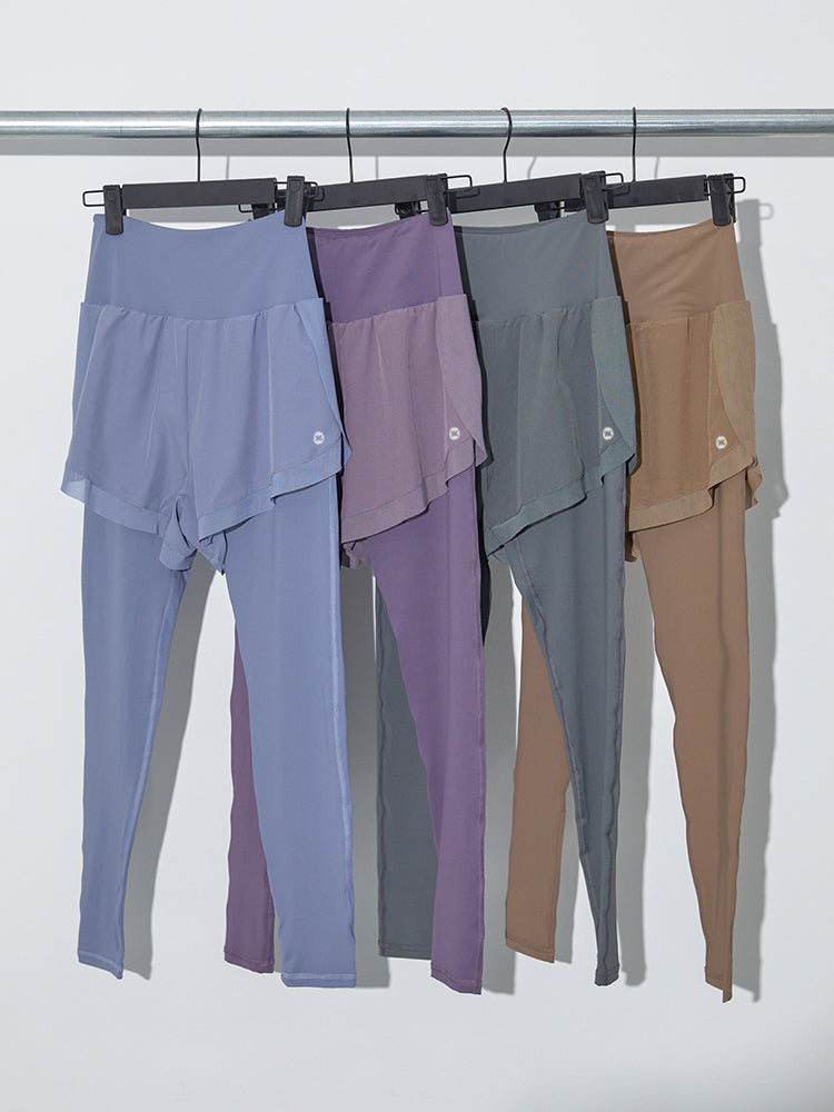 ショートパンツ付きレギンス