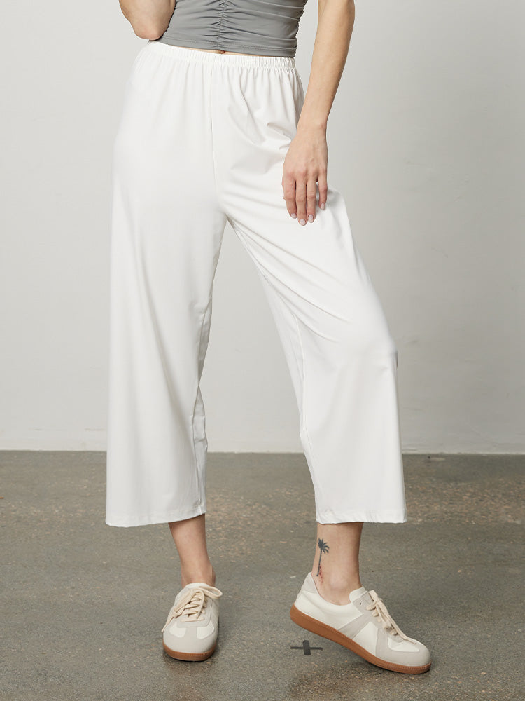 接触冷感 日焼け止め ワイドパンツ