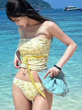 花柄水着 ストラップ取り外し可能