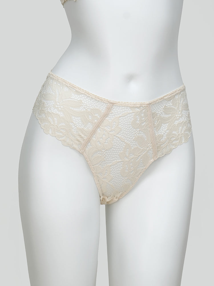 【ノンパテッド】軽い!柔らかい総レース下着セット