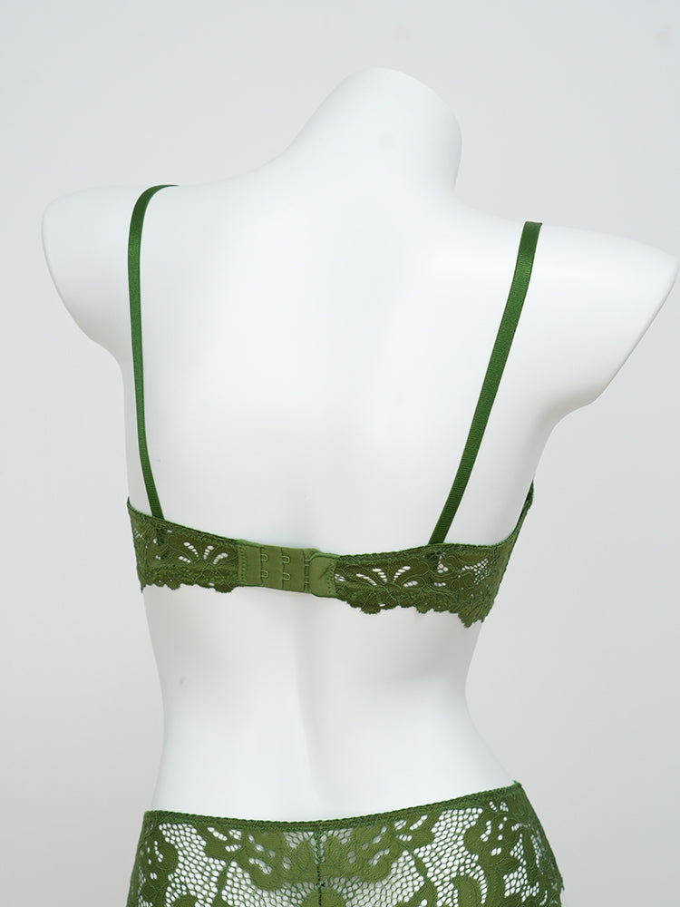 【ノンパテッド】軽い!柔らかい総レース下着セット