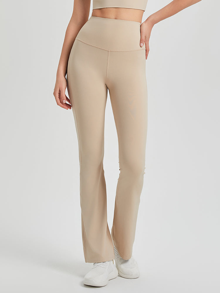 バックシャーリング入り フレア レギンス