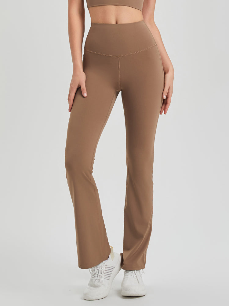 バックシャーリング入り フレア レギンス