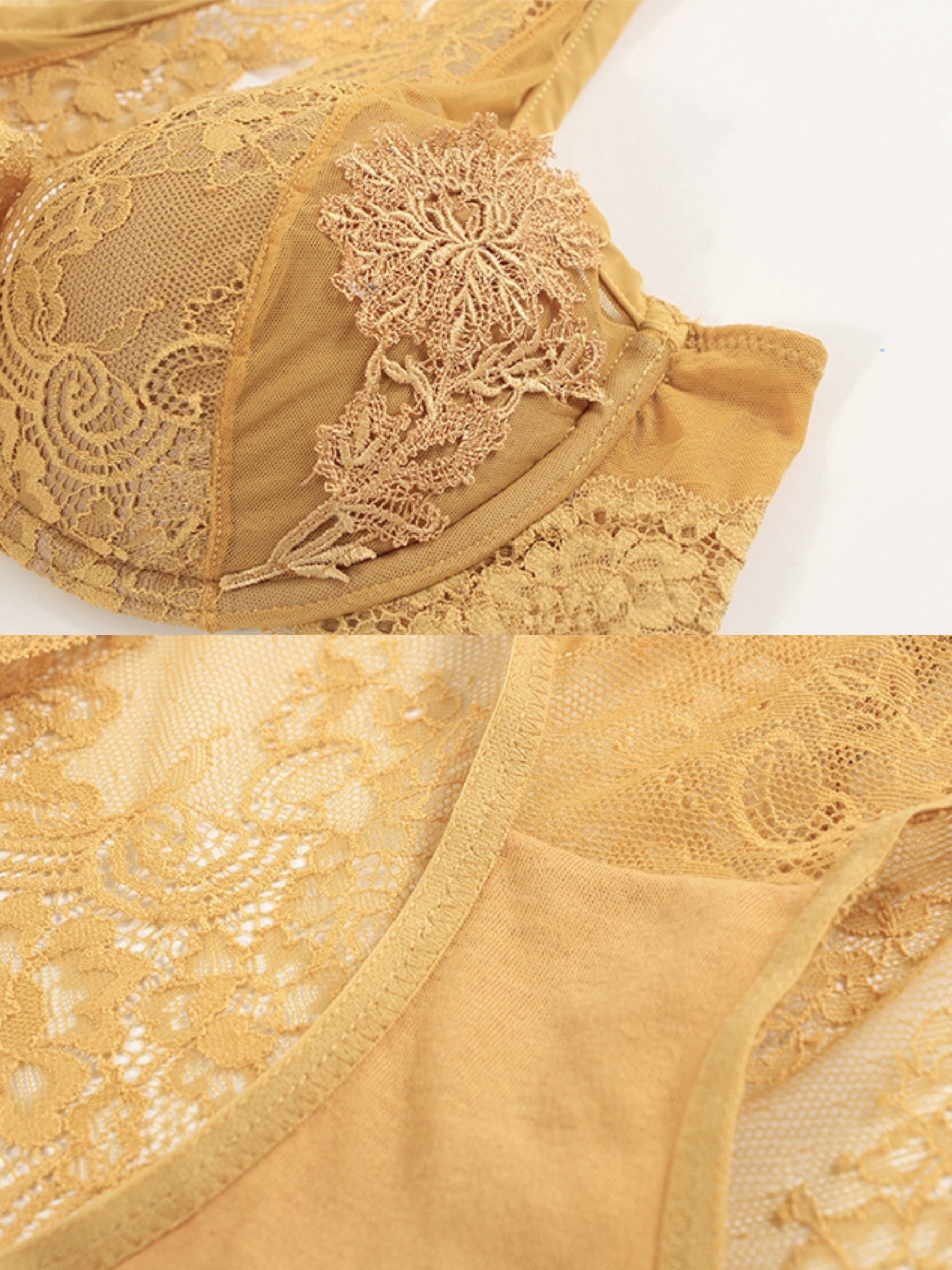 LIKEWILLOW 肩までレースブラ&ショーツ