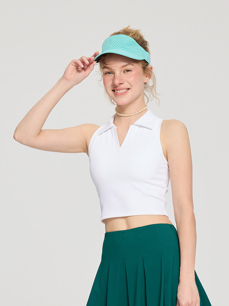 Vネック  ノースリーブ  パッド付き  ブラトップ