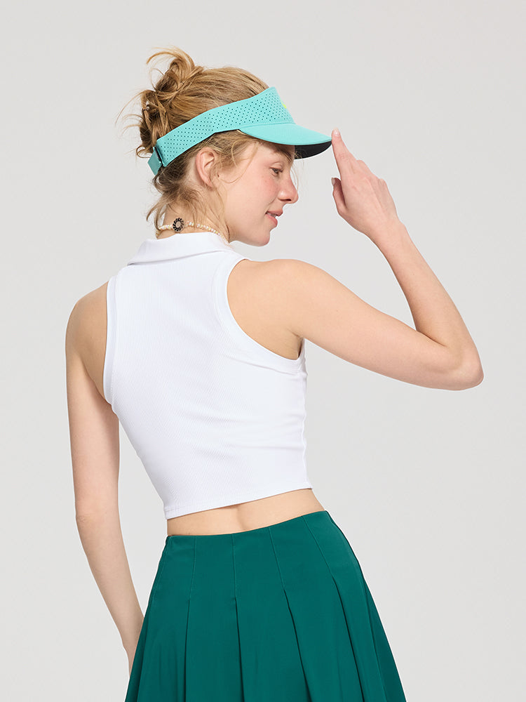 Vネック  ノースリーブ  パッド付き  ブラトップ