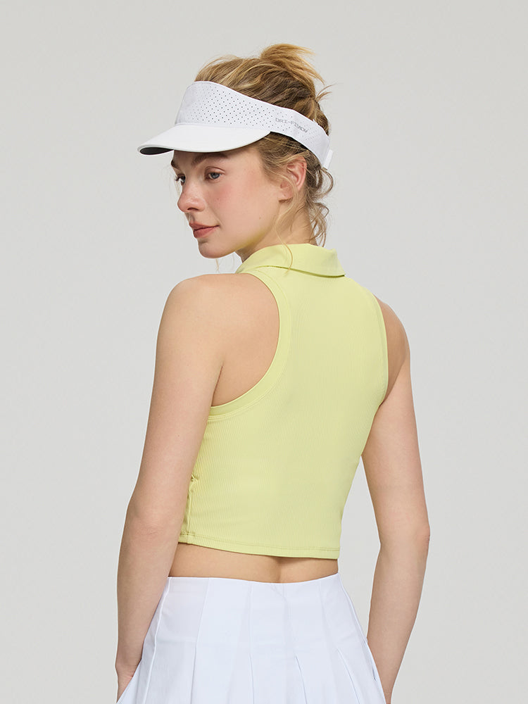 Vネック  ノースリーブ  パッド付き  ブラトップ