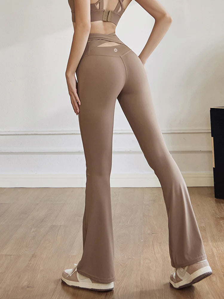 バック交差 フレアレギンス