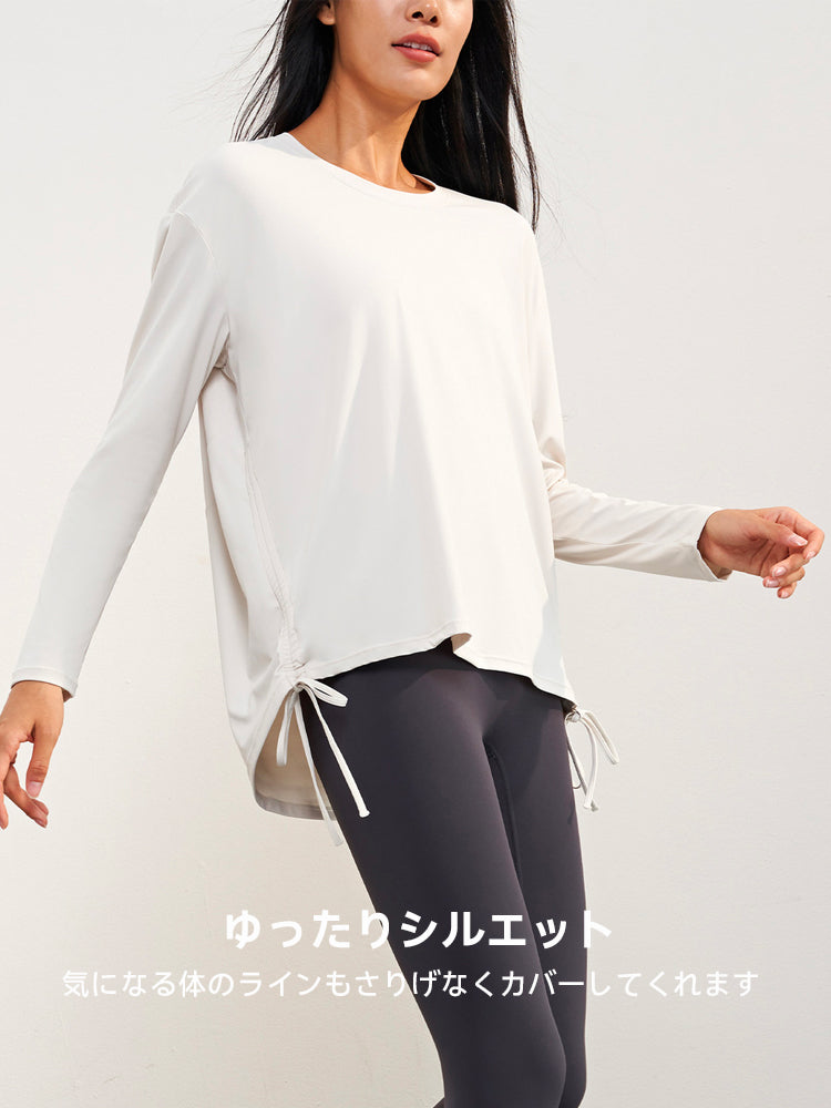 サイド ドローストリング Tシャツ