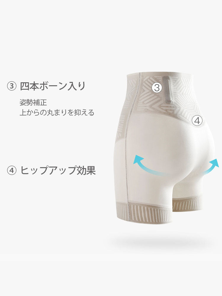 接触冷感 ハイウエスト ボディシェイパーショーツ ペチコートパンツ 見せパン