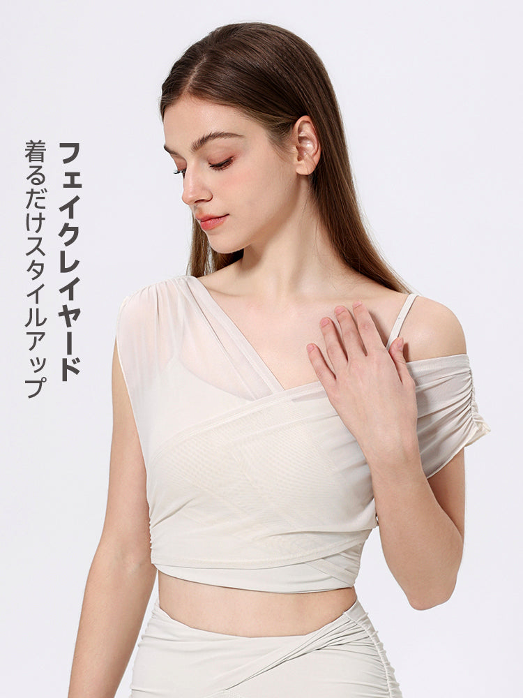 フェイクレイヤード ブラトップ シアー