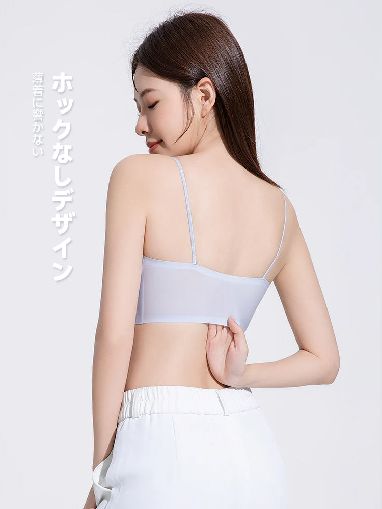 冷感 美背ノンワイヤーブラ 超薄