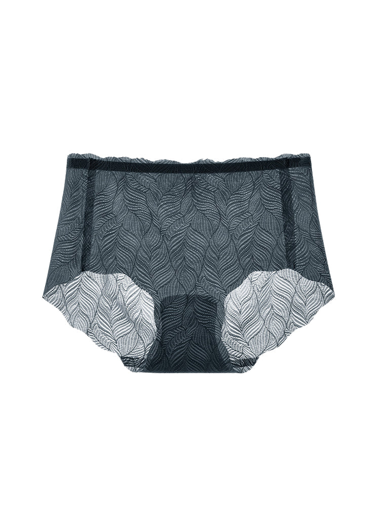 LIKEWILLOW レース花柄 蒸れにくい 無縫製ショーツ