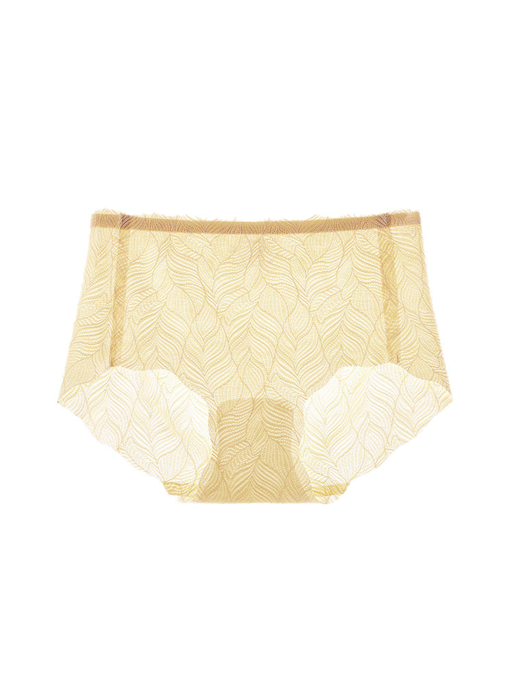 LIKEWILLOW レース花柄 蒸れにくい 無縫製ショーツ