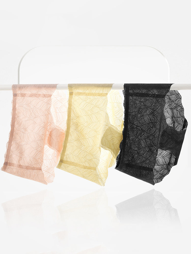 LIKEWILLOW レース花柄 蒸れにくい 無縫製ショーツ