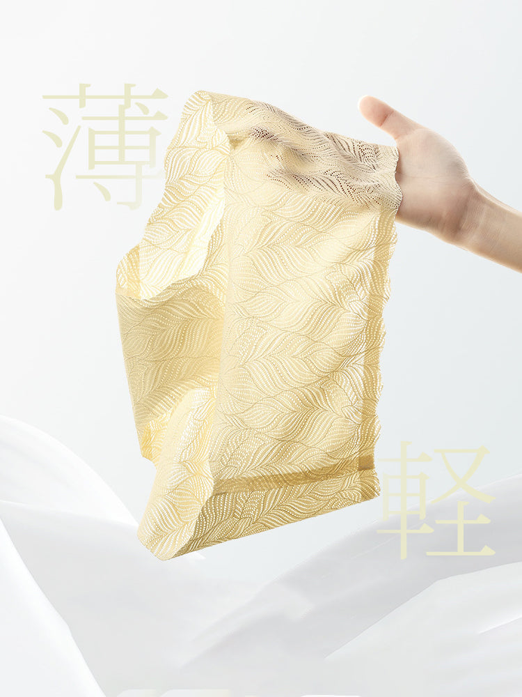 LIKEWILLOW レース花柄 蒸れにくい 無縫製ショーツ