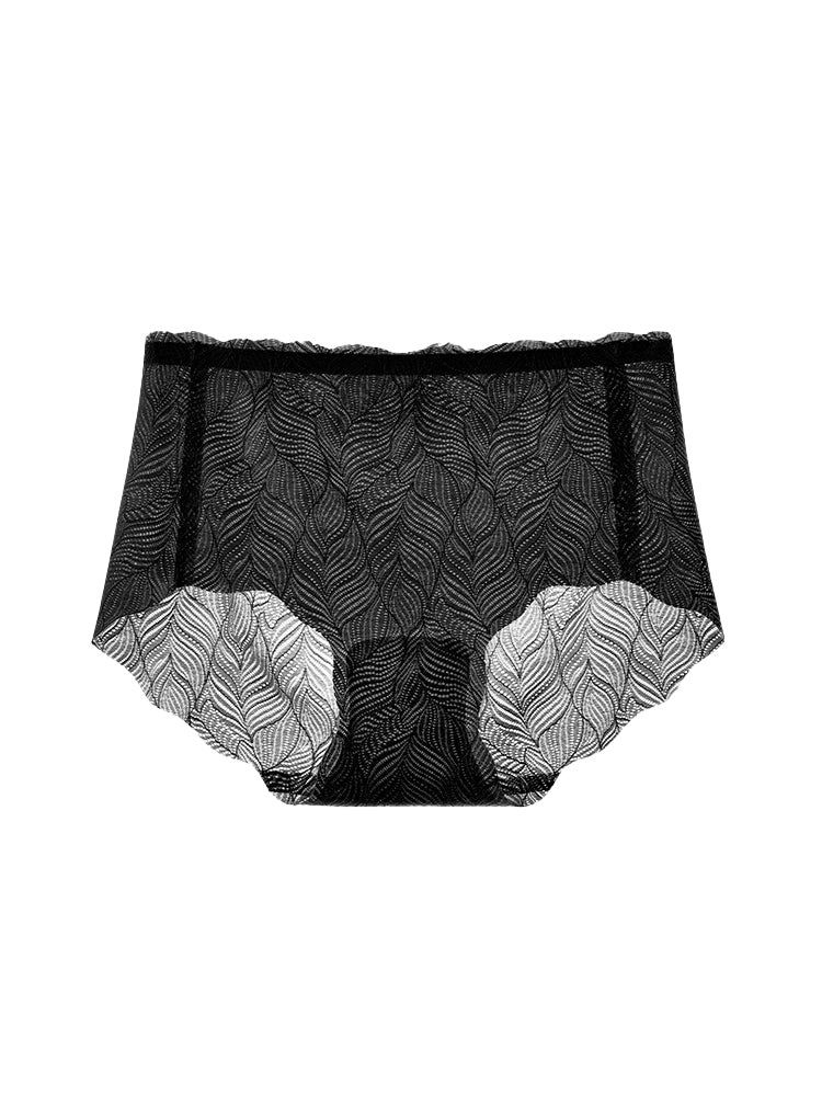 LIKEWILLOW レース花柄 蒸れにくい 無縫製ショーツ