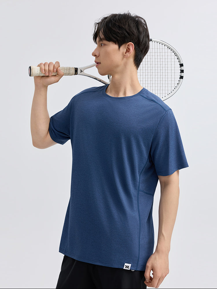 Yomoment 半袖Tシャツ メンズ 吸湿速乾 ドライ素材 クルーネック スポーツウェア