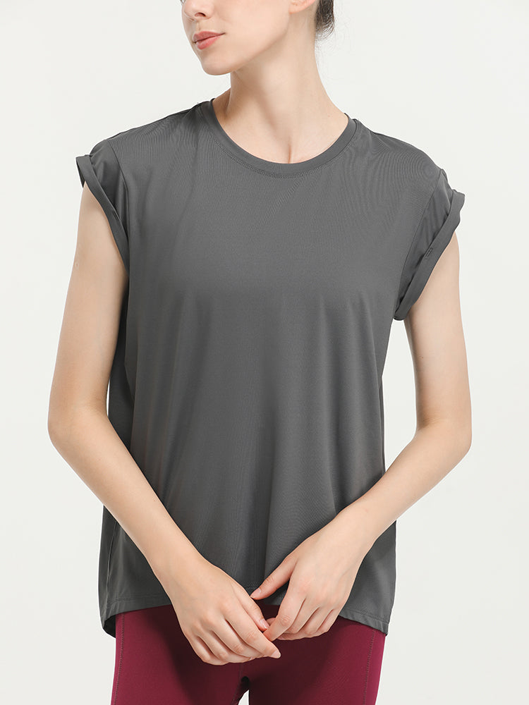 美背 2WAY オープンバック半袖Tシャツ