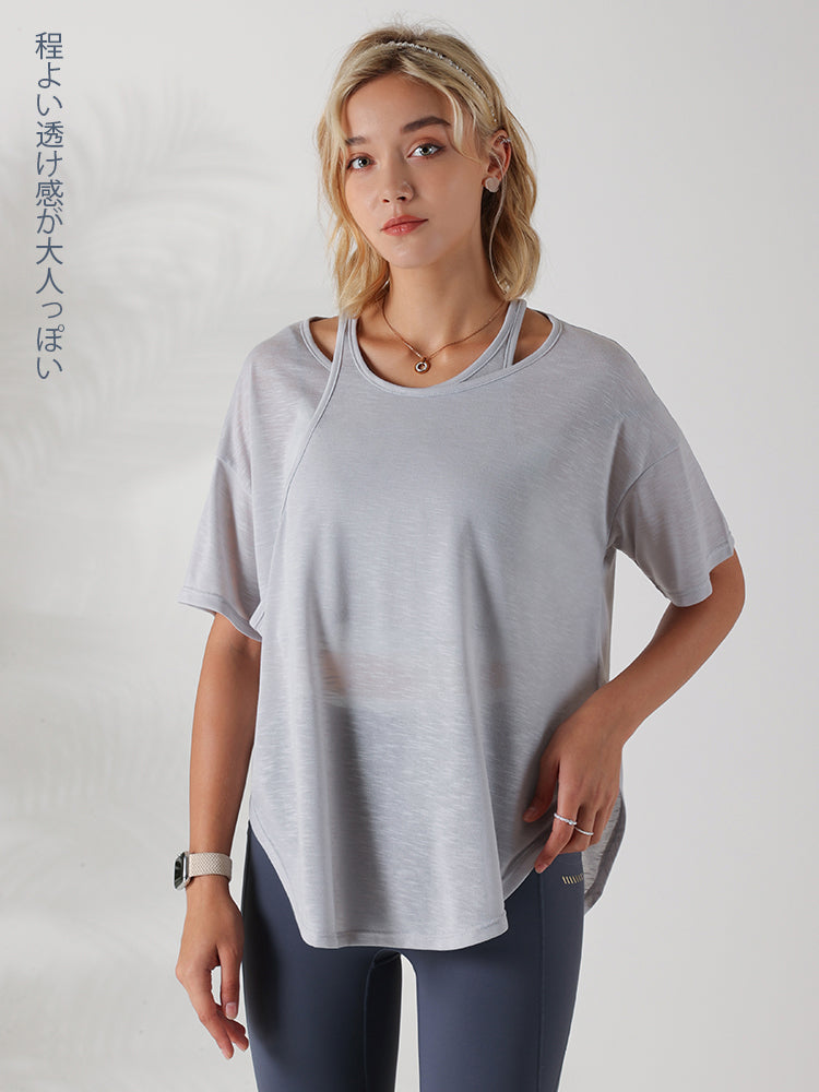 半袖 吊り首 Tシャツ トップス