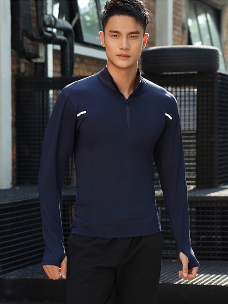 ハーフジップ Tシャツ メンズ トレーニングウェア