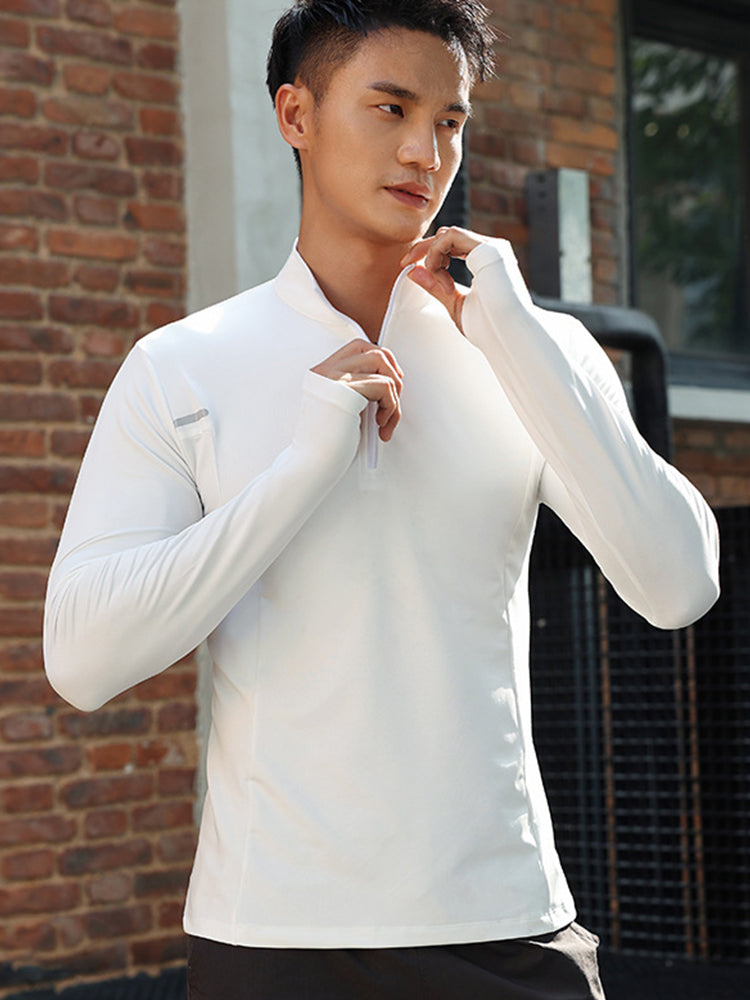 ハーフジップ Tシャツ メンズ トレーニングウェア