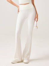 ハイウェスト リブ フレアレギンス