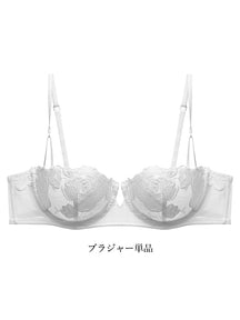 大人セクシー大花柄 ノンパテッドブラ 1/2カップ