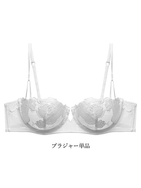 大人セクシー大花柄 ノンパテッドブラ 1/2カップ