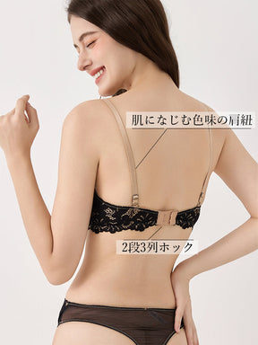 【ノンパテッド】軽い！レース＆メッシュ下着セット