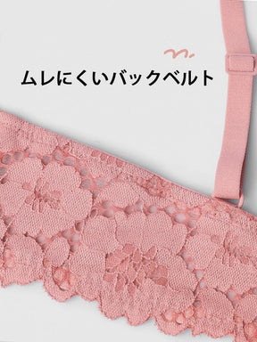 LIKEWILLOW 下厚パッド 花柄総レースブラセット