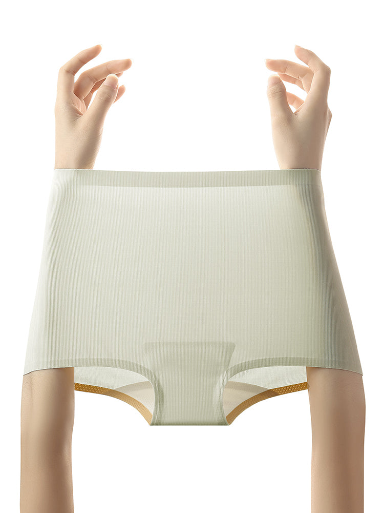 接触冷感 シームレス ミドルライズ ボクサーショーツ