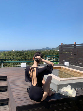 シンプル 大人っぽい ワンピース水着