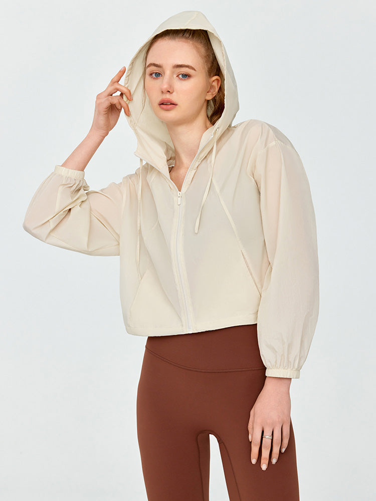 軽くて薄い UVカットパーカー  UPF50+紫外線対策