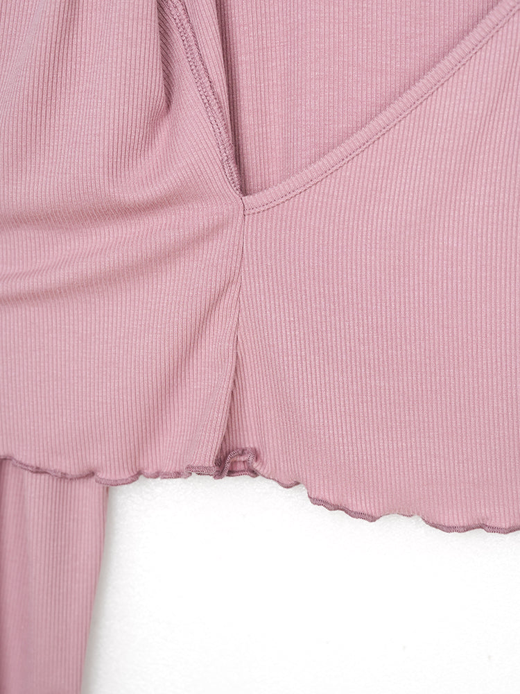 フリルカフス 速乾 羽織り ヨガトップ