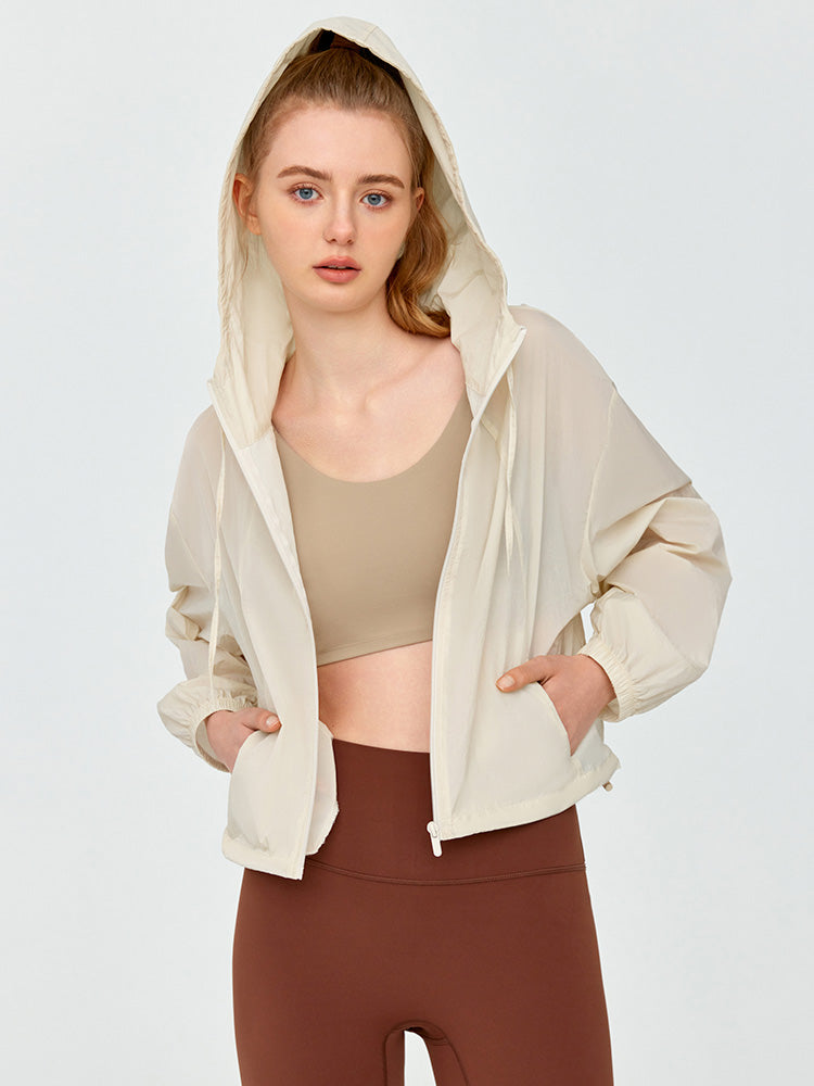 軽くて薄い UVカットパーカー  UPF50+紫外線対策