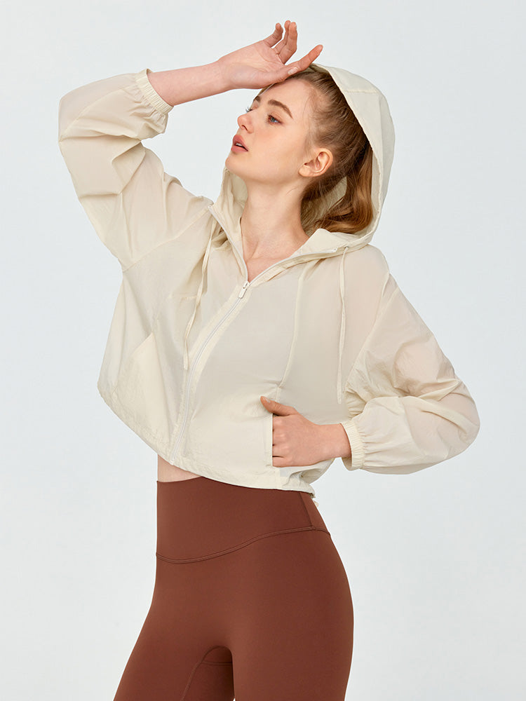 軽くて薄い UVカットパーカー  UPF50+紫外線対策