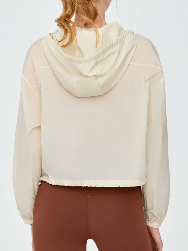 軽くて薄い UVカットパーカー  UPF50+紫外線対策