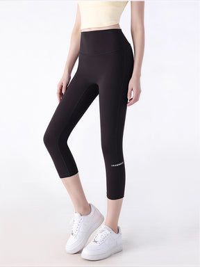 N66LYCRA®素材 ハイウエスト 7分丈ヨガレギンス