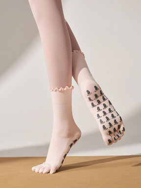 フリル 滑り止める付き クルーソックス