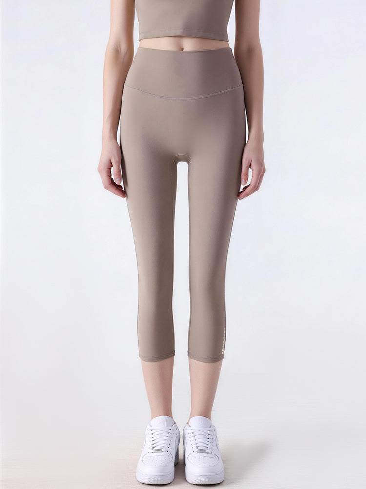 N66LYCRA®素材 ハイウエスト 7分丈ヨガレギンス