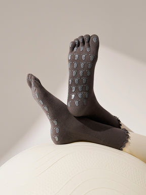 フリル 滑り止める付き クルーソックス