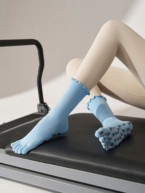 フリル 滑り止める付き クルーソックス