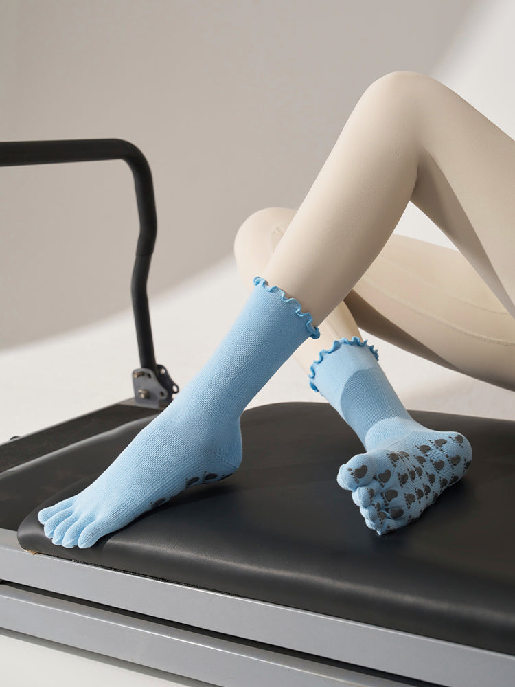 フリル 滑り止める付き クルーソックス