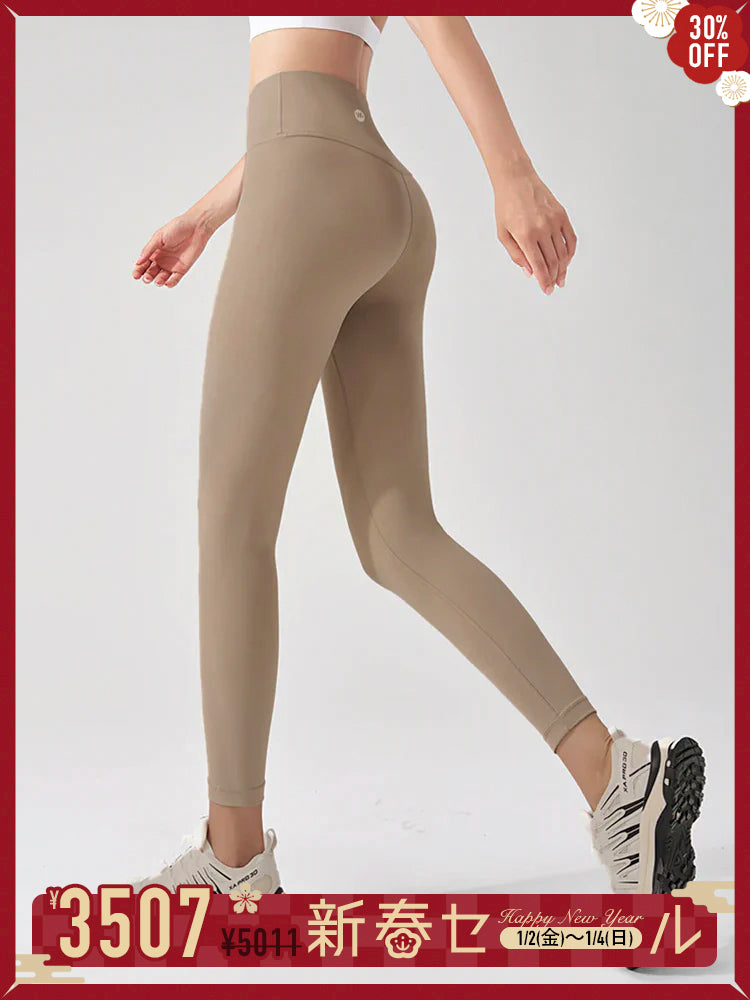 ハイウェスト  LYCRA素材 ヒップアップ レギンス