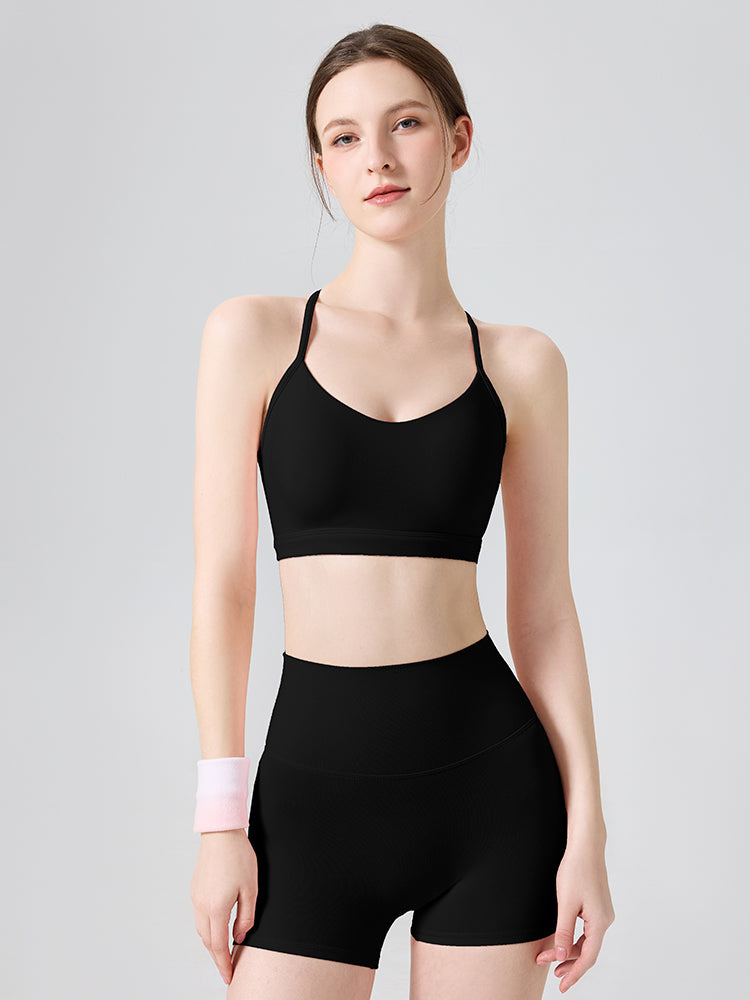N66LYCRA®素材 美背 吸湿速乾 脇すっきり ヨガブラトップ