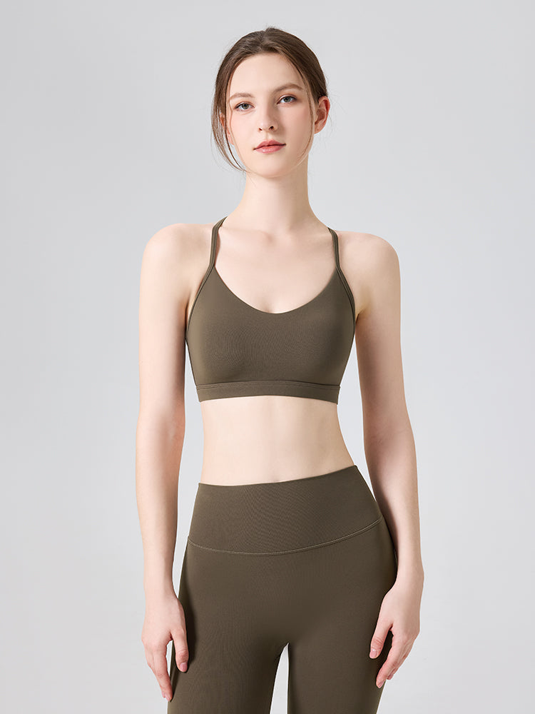 N66LYCRA®素材 美背 吸湿速乾 脇すっきり ヨガブラトップ