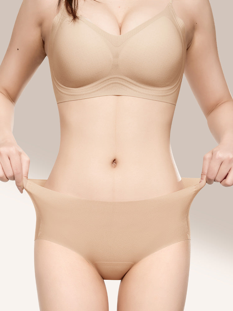 通気 抗菌 ミドルウエスト シームレスヨガショーツ