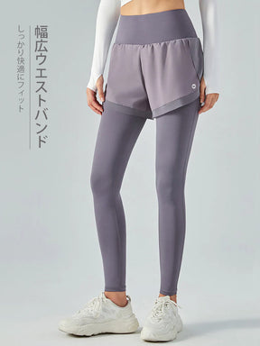 ショートパンツ付きレギンス