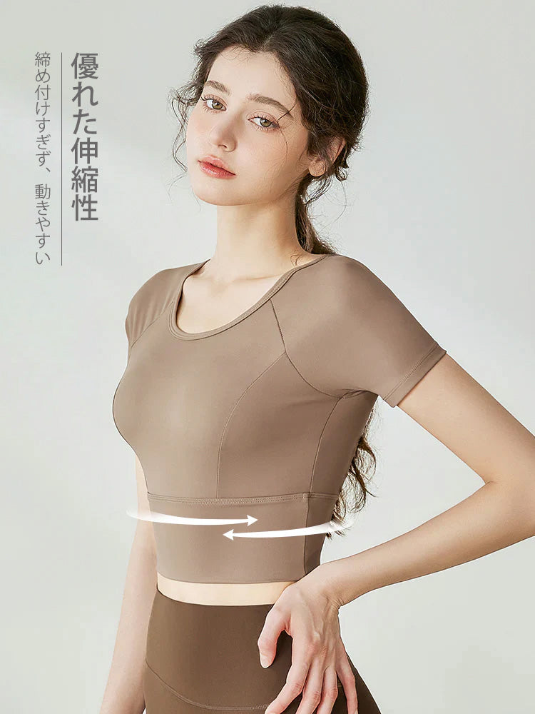 メッシュ切替 パッド付き半袖